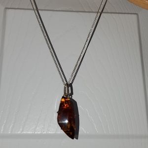 Amber Pendant Necklace